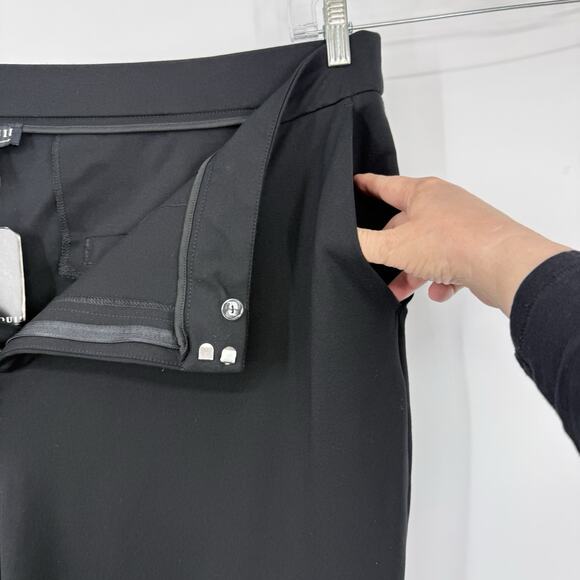 Eloquii Womens Plus size 28 Wide Led Dress Pants Ponte Stretch Black - Picture 7 of 11